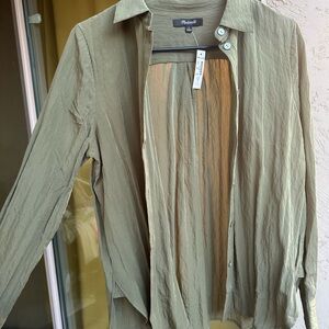 Madewell Crinkle Button-Up Blouse